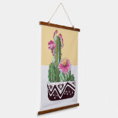 Moderne Waterverf Cactus Garden Art Hangend Wandkleed (Gebogen)