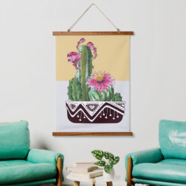Moderne Waterverf Cactus Garden Art Hangend Wandkleed