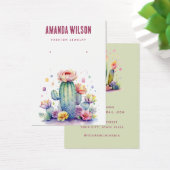 Moderne waterverf Cactus oorbel display kaart (Bureau)