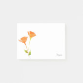 Moderne Waterverf California Poppies Post-it® Notes (Voorkant)