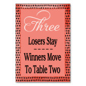 Moderne Waterverf Cherry Red Bunco Tafel Kaart #3 (Achterkant)