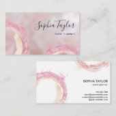 Moderne Waterverf cirkels Abstract Visitekaartje (Voorkant / Achterkant)