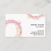 Moderne Waterverf cirkels Abstract Visitekaartje (Achterkant)