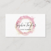 Moderne Waterverf cirkels Abstract Visitekaartje (Voorkant)