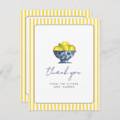 Moderne waterverf citroen Vrijgezellenfeest dank u Kaart (Voorkant / Achterkant)