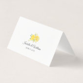 Moderne Waterverf Citroen Zomer Trouwplaats Kaart (Achterkant)