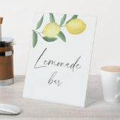 moderne waterverf citroencitrus - limonadebar reclamebord met voetstuk (Insitu)