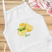 Moderne Waterverf citroenen, eenvoudig, gepersonal Lang Schort