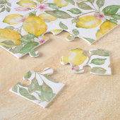 Moderne Waterverf citroenenmotief Citrusvruchten Legpuzzel (Zijkant)