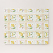 Moderne Waterverf citroenenmotief Citrusvruchten Legpuzzel (Horizontaal)