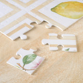 Moderne Waterverf citroenenmotief Citrusvruchten Legpuzzel (Zijkant)