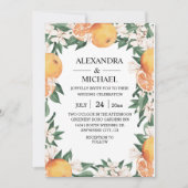 Moderne Waterverf Citrus Boho Botanical Wedding Kaart (Voorkant)