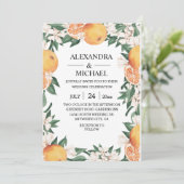 Moderne Waterverf Citrus Boho Botanical Wedding Kaart (Staand voorkant)