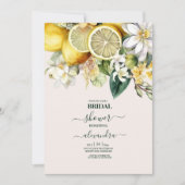 Moderne Waterverf Citrus Lemon Bridal Kaart (Voorkant)