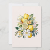 Moderne Waterverf Citrus Lemon Wedding Save The Date (Achterkant)