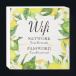 Moderne Waterverf Citrus Lemons Wifi wachtwoord Houten Kist Print<br><div class="desc">Dit moderne ontwerp is voorzien van een waterverf lijst citroenen in groen en geel met  bloesems. Aangepast met uw WiFi-wachtwoordgegevens door de tekst in het tekstvak te bewerken. #wifi #strand #beachhouse #rentalhome #rentalproperty #cafesignesignes #citrus #citroenen #restaurantsignes #beachhousedecor #cafe #borden #decor #winkeldecor #homedecor #officedecor #officedecor</div>