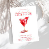 Moderne Waterverf Cocktail Galentine's Day Party Kaart