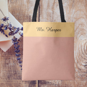 Moderne Waterverf Colorblock Teacher Appreciation Tote Bag
