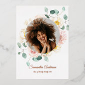 Moderne Waterverf Colorful Beauty Lijst Roos Gold Folie Uitnodiging (Voorkant)