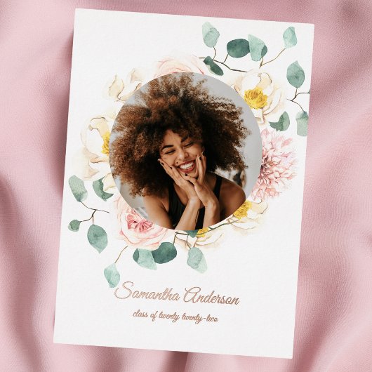 Moderne Waterverf Colorful Beauty Lijst Roos Gold Folie Uitnodiging