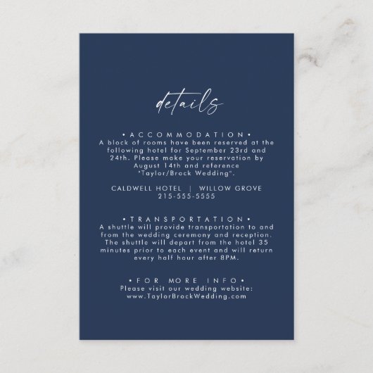 Moderne Waterverf coördinaat | Detail van een blau Informatiekaartje (Voorkant)