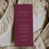 Moderne Waterverf coördinaat | Menu Rode bruiloft