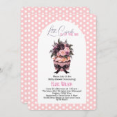 Moderne waterverf cupcake baby shower 5 kaart (Voorkant / Achterkant)