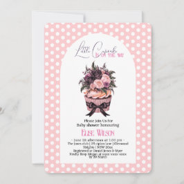 Moderne waterverf cupcake baby shower 5 kaart