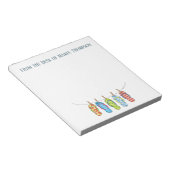 Moderne Waterverf Cute Teenslippers Summer Notitieblok (Schuin)