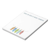 Moderne Waterverf Cute Teenslippers Summer Notitieblok (Linkerzijde)