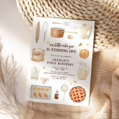 Moderne Waterverf Cutie Pie 1e verjaardag Kaart