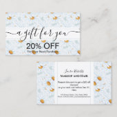 Moderne Waterverf Daisy Floral Kortingskaartje (Voorkant / Achterkant)