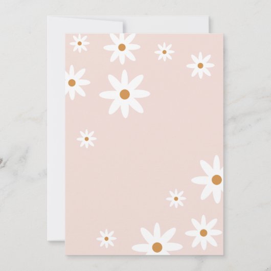 Moderne Waterverf Daisy Groovy Baby Verjaardag Kaart (Achterkant)