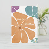 Moderne Waterverf Dank u Docent Kaart (Staand voorkant)