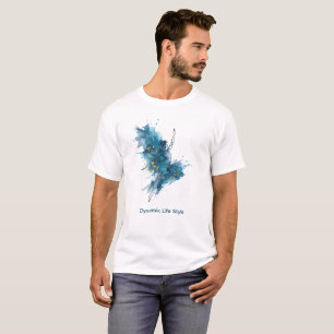 Moderne Waterverf Dans & Gouden Ginkgo Blad Persoo T-shirt
