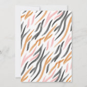 Moderne Waterverf Deco Gestreept Housewarming Part Kaart (Achterkant)