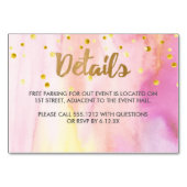 Moderne Waterverf Details RSVP-kaart Kaart (Voorkant)