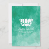 Moderne Waterverf Diwali Foto Wenskaart Kaart (Achterkant)