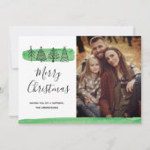 Moderne Waterverf Doodle-fotokaart Feestdagenkaart (Voorkant)