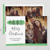 Moderne Waterverf Doodle-fotokaart Feestdagenkaart (Voorkant / Achterkant)