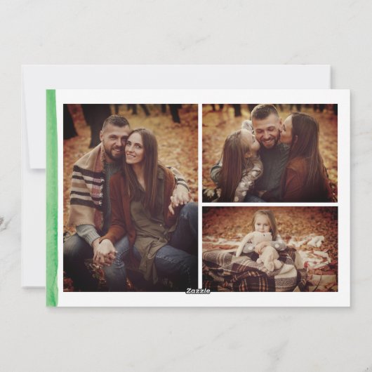 Moderne Waterverf Doodle-fotokaart Feestdagenkaart (Achterkant)