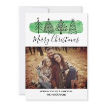 Moderne Waterverf Doodle-fotokaart