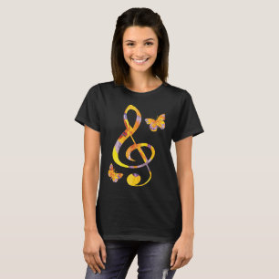 Moderne waterverf, driehoekige gespleten en vlinde t-shirt