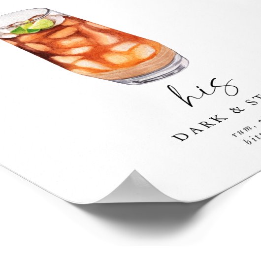 Moderne Waterverf Drinken Bieden Poster (Hoek)