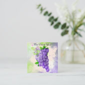 Moderne Waterverf Druiven Wijngaard of Restaurant Vierkante Visitekaartje (Staand voorkant)