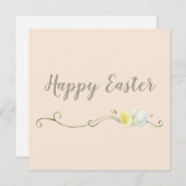 Moderne Waterverf E Trio Paasplatte Kaart (Voorkant / Achterkant)