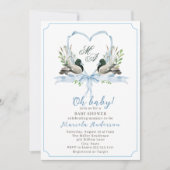 Moderne waterverf eend wilde Baby shower Kaart (Voorkant)