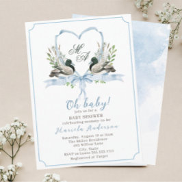 Moderne waterverf eend wilde Baby shower Kaart