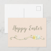 Moderne Waterverf Eiwittrio Pasen Briefkaart (Voorkant / Achterkant)