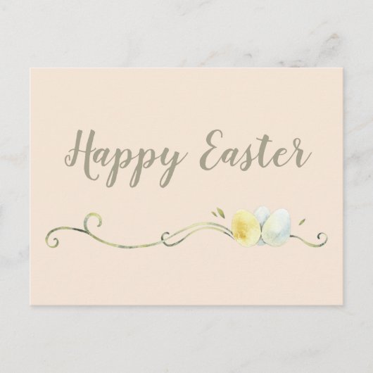 Moderne Waterverf Eiwittrio Pasen Briefkaart (Voorkant)